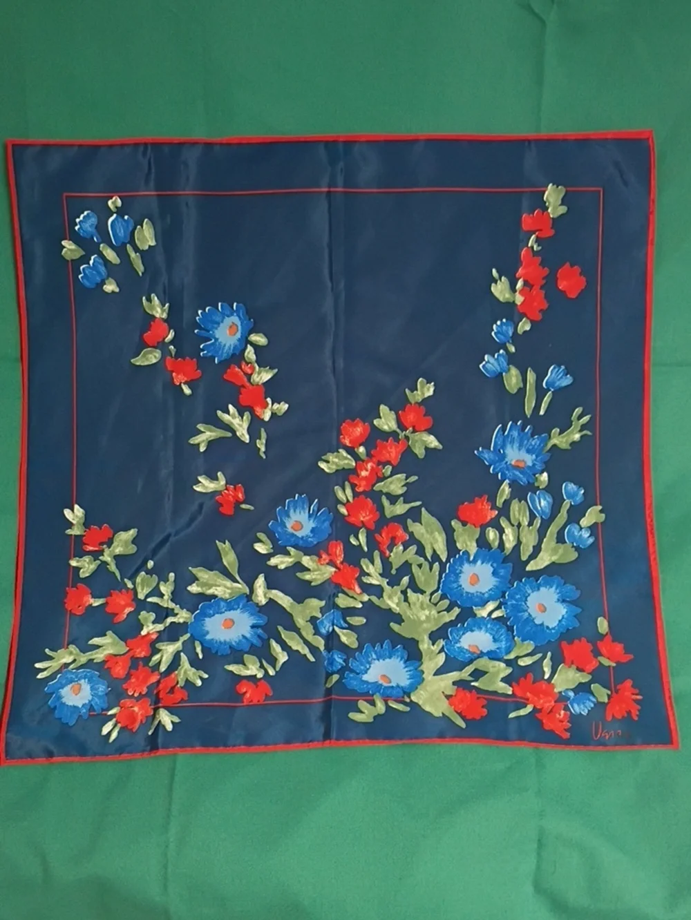 ❤️VINTAGE VERA NEUMANN SILK FLORA BANDADA SCARF